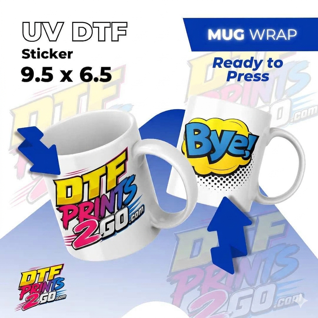 UV DTF Sticker Transfers by Size