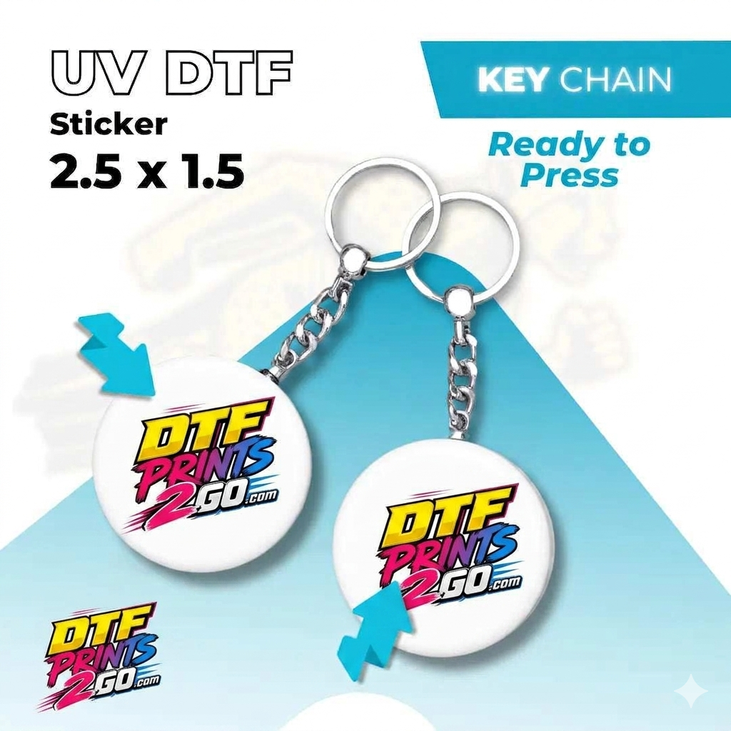 UV DTF Sticker Transfers by Size