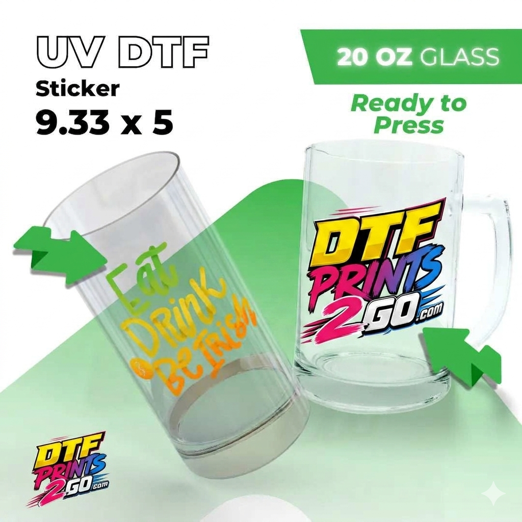 UV DTF Sticker Transfers by Size